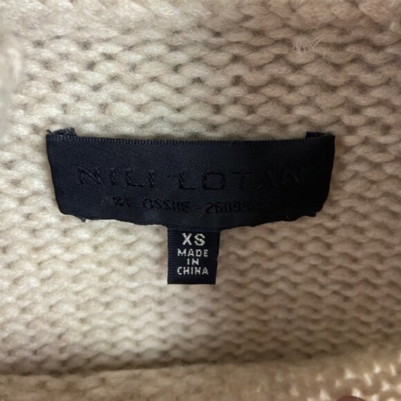 Nili Lotan Yak Wool Turtleneck Sweater Beige Cream Size XS Zoe Knit Pullover Tan - Picture 5 of 9